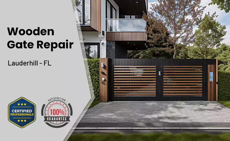 Wooden Gate Repair Lauderhill - FL 